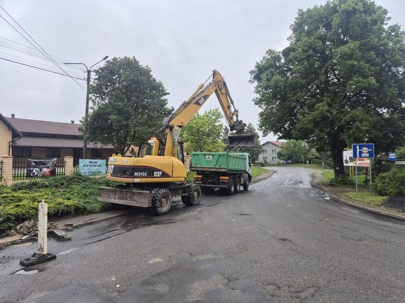 Transport koparki na lawecie, Śląsk Cieszyński
